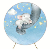 Elephant Trunk Baby Round Backdrop for Nursery Reveal Party