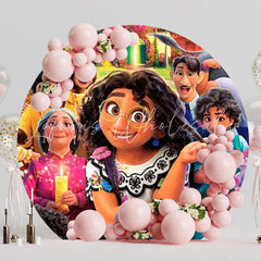 Encanto Mirabel Magic Round Backdrop For Birthday Celebration