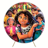 Encanto Mirabel Magic Round Backdrop For Birthday Celebration