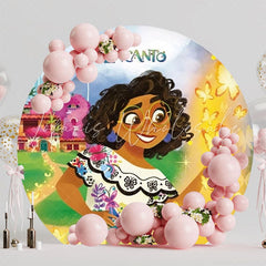Encanto Mirabel Magic Round Backdrop For Fairytale Party Theme
