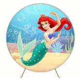 Enchanting Ariel Mermaid Round Backdrop For Fantasy Celebration