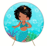 Enchanting Mermaid Round Backdrop For Underwater Fantasy Celebration