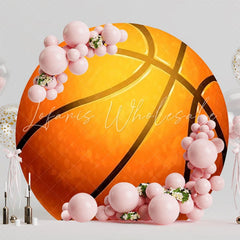 Energetic Basketball Round Backdrop For Sports-Themed Party Fun