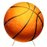 Energetic Basketball Round Backdrop For Sports-Themed Party Fun