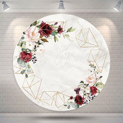 Lofaris Engagement Floral Marbling Round Wedding Backdrop