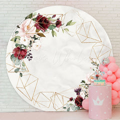 Lofaris Engagement Floral Marbling Round Wedding Backdrop