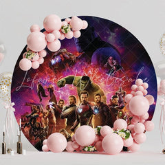 Epic Avengers Super Heroes Round Backdrop For Fun Party