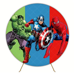 Epic Avengers Super Heroes Round Backdrop For Party Fun