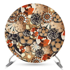 Lofaris Ethiopian Basket Pattern Round Holiday Backdrop