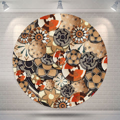 Lofaris Ethiopian Basket Pattern Round Holiday Backdrop