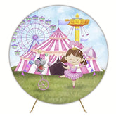 Exciting Circus Round Backdrop For Kids Fun Party Celebration