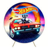 Exciting Hot Wheels Round Backdrop For Car-Lovers Celebration