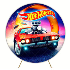 Exciting Hot Wheels Round Backdrop For Car-Lovers Celebration