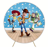 Exciting Toy Story Round Backdrop For Animated Kids Party Celebration