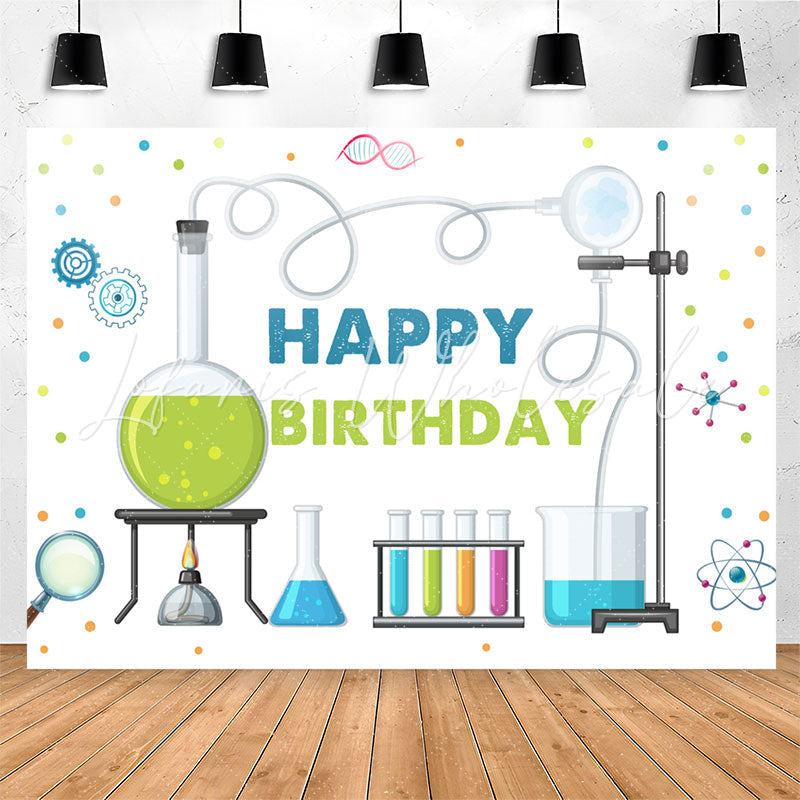 Lofaris Experimental Apparatus Chemistry Theme Birthday Backdrop