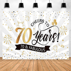 Lofaris Fabulous Spark Cheer To Years 70th Birthday Backdrop