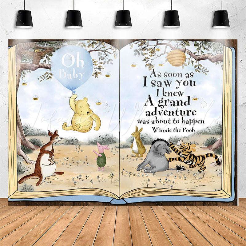 Lofaris Fairy Book Tree Cute Animals Baby Shower Party Backdrop