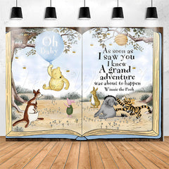 Lofaris Fairy Book Tree Cute Animals Baby Shower Party Backdrop