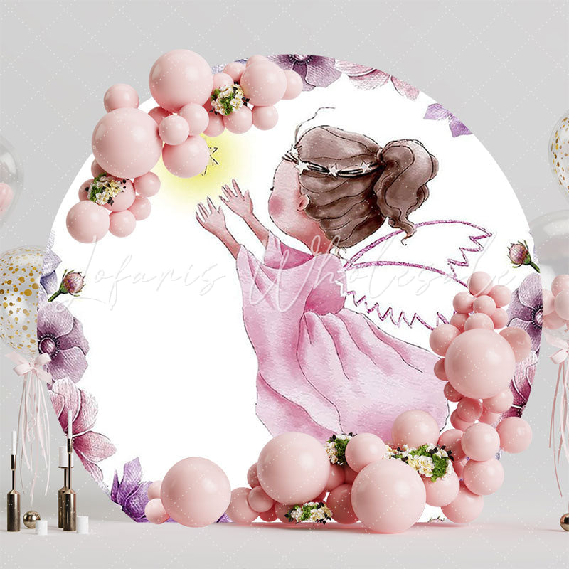 Fairy Little Star Round Backdrop for Magical Event Theme