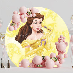 Fairy Tale Bella Princess Birthday Party Round Backdrop For Kids