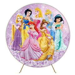 Fairy Tale Princess Birthday Party Round Backdrop For Royal Theme