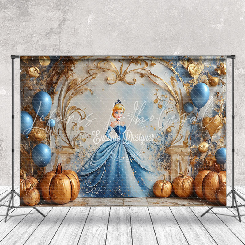 Fairy Tale Pumpkins Balloon Cinderella Photo Backdrop