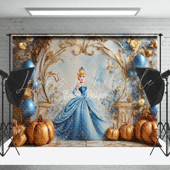 Fairy Tale Pumpkins Balloon Cinderella Photo Backdrop