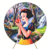 Fairytale Snow White Round Backdrop For Princess Party Celebration
