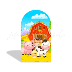 Farm Animal Them Barn Birthday Chiara Arch Backdrop Wall Cloth Cover