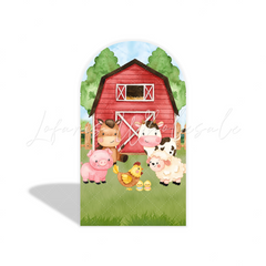 Farm arch Birthday Party Arch Backdrop Wall Cloth Cover