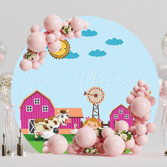 Farm Sky Country Round Backdrop for Outdoor Celebration