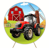 Farm Tractor Country Round Backdrop For Rustic Party Theme