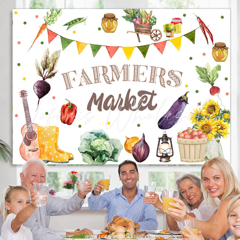 Lofaris Farmers Market Theme Cowboy Holiday Party Backdrop