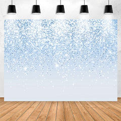 Lofaris Fashionable Blue Bokeh Glitter Birthday Backdrop