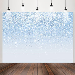 Lofaris Fashionable Blue Bokeh Glitter Birthday Backdrop