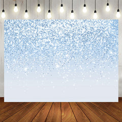 Lofaris Fashionable Blue Bokeh Glitter Birthday Backdrop