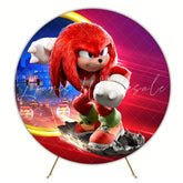 Fast-Paced Sonic Round Backdrop For Exciting Kids Party Celebration