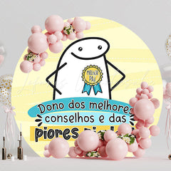 Fathers Day Flork Round Backdrop for Celebration