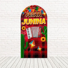 Festa Junina Dance Food Joy Arch Backdrop For Brazil Country Party