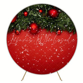 Festive Christmas Round Backdrop For Holiday Party Decoration