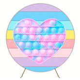Fidget Toys Heart Candy Round Backdrop for Fun Party
