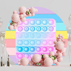 Fidget Toys Pop It Candy Round Backdrop for Kids Celebration