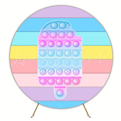 Fidget Toys Popsicle Candy Fun Round Backdrop for Party Theme