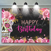Lofaris Fiesta Day Of Death Themed Happy Birthday Backdrop