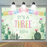 Lofaris Fiesta Theme Its A Three East Happy Birthday Backdrop
