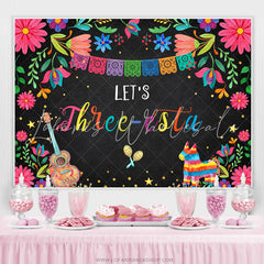 Lofaris Fiesta Theme Its Three Esta Happy Birthday Backdrop