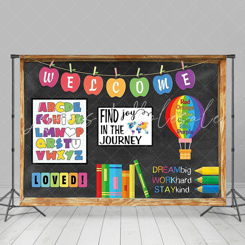 Lofaris Find Joy In The Journey Welcome Back To School Backdrop