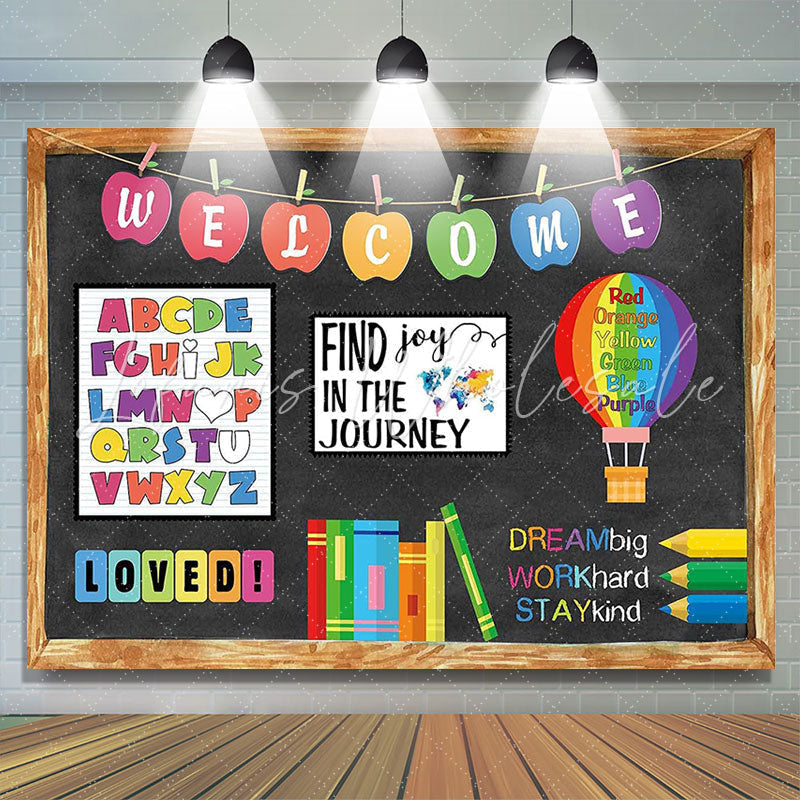 Lofaris Find Joy In The Journey Welcome Back To School Backdrop