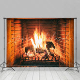 Lofaris Fireplace Backdrop Interior Vintage Family Photoshoot