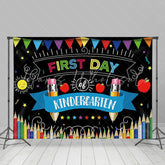 Lofaris First Day Kindergarten Black Back To School Backdrop